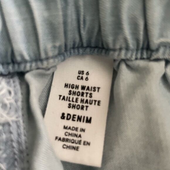 Hâ&âM denimâsâhiâwaistedâwomenâsâpaperâbagâshorts - Picture 3 of 3